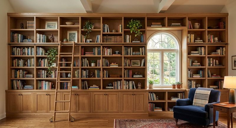 Custom Bookcase Installation in Charlotte, NC