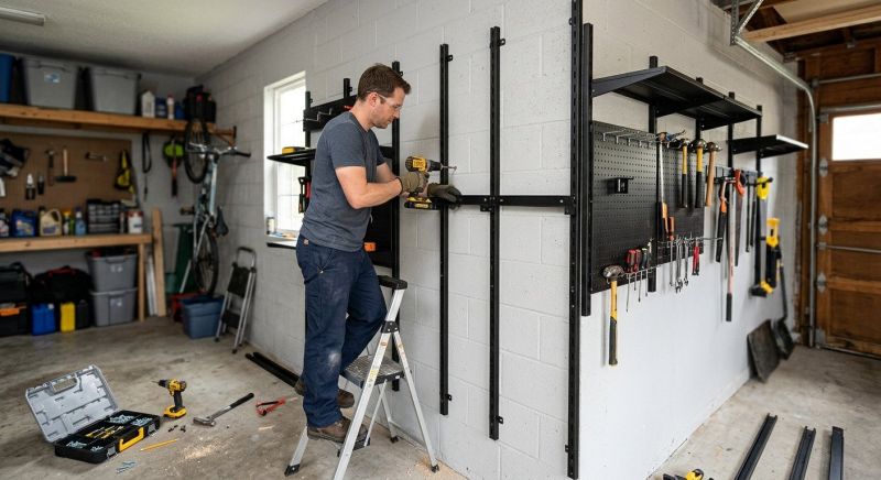 Garage Tool Rack Installation in Charlotte, NC